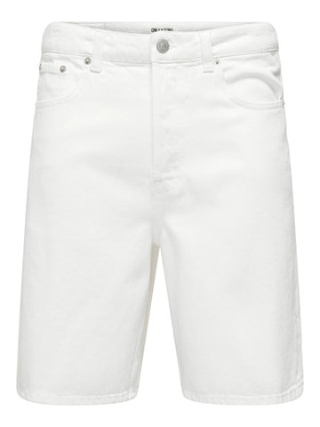 Only &amp; Sons Men's Ade Loose Jeans Shorts White