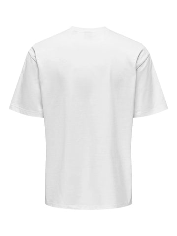 Only &amp; Sons Fred Weißes Herren-T-Shirt