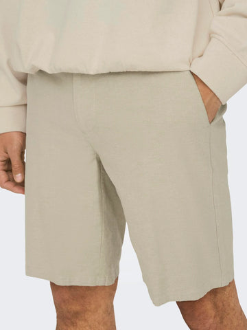 Only & Sons Pantaloncino da Uomo Mark Beige