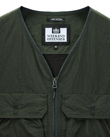 Weekend Offender Giacca smanicata da uomo multiuso Tangier verde