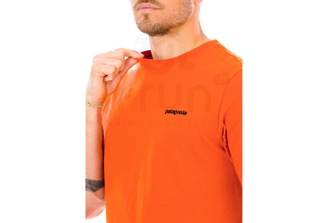 Patagonia T-Shirt da uomo manica corta P-6 Logo arancione