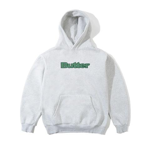 Buttergoods Felpa unisex con cappuccio Stencil Logo grigia