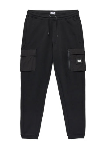 Weekend Offender Lippi Black Pocketed Fleece Trousers