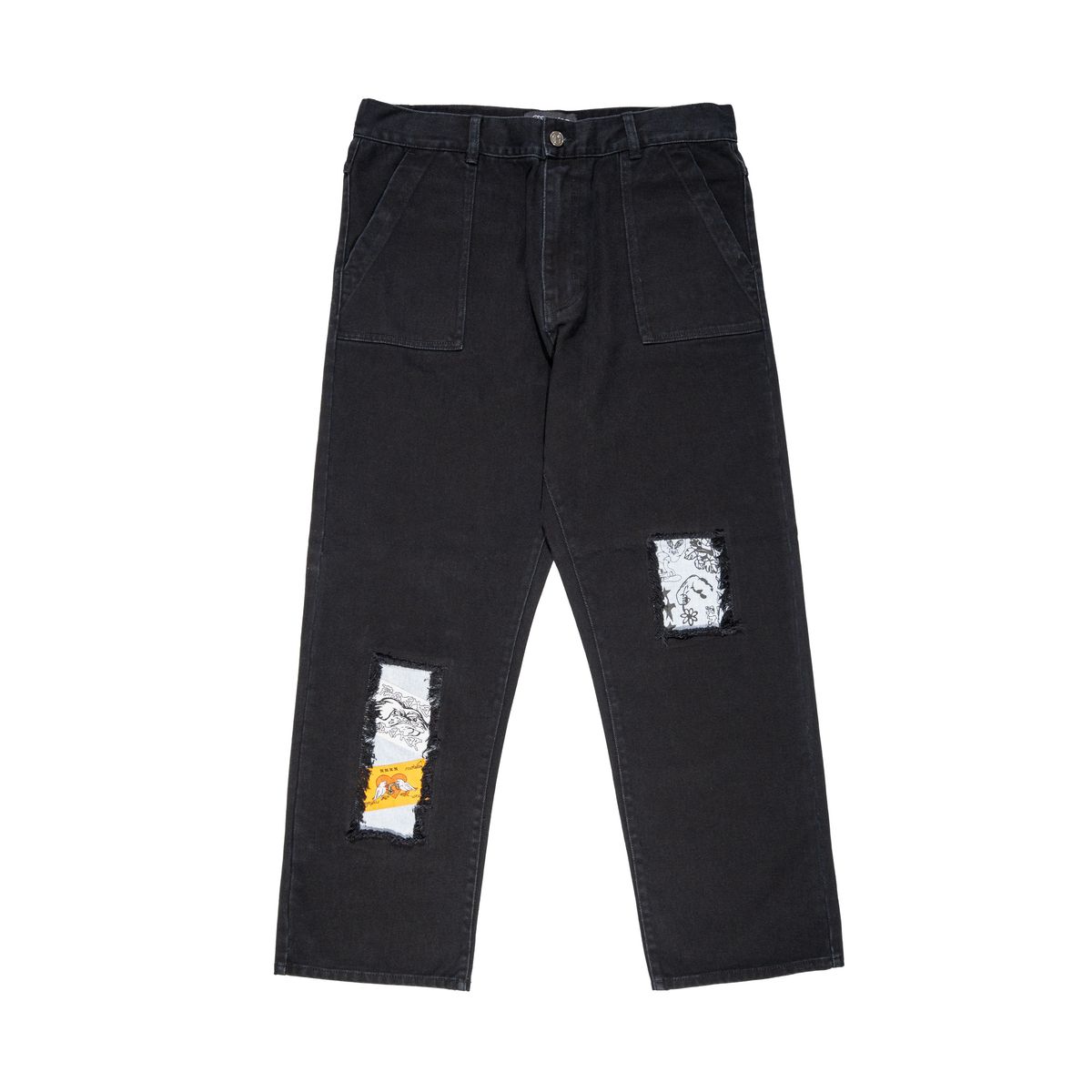 Pas De Mer Jeans comodo da uomo Zebra nera
