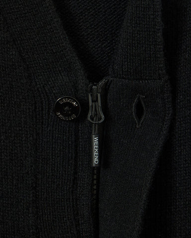 Weekend Offender Cardigan in lana da uomo Lauda nero