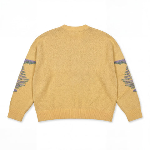 Pas De Mer Maglione girocollo da uomo Fish giallo