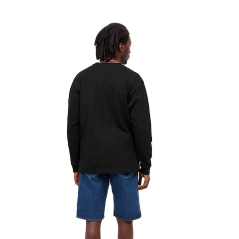 Carhartt Wip T-Shirt da uomo manica lunga Chase nera