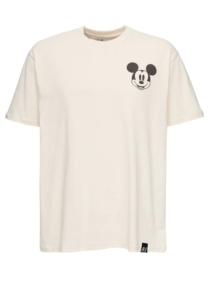 ReCovered T-Shirt da uomo manica corta  Disney Mickey Mouse beige