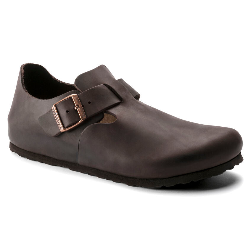 Birkenstock Unisex London Oiled Leather Shoe, Brown