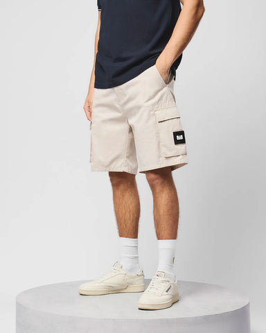 Weekend Offender Men's Cream Mascia Cargo Shorts
