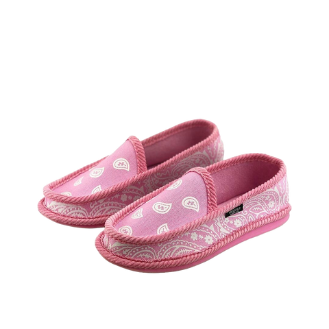 Trooper unisex shoes slip on Bandana Paisley pink