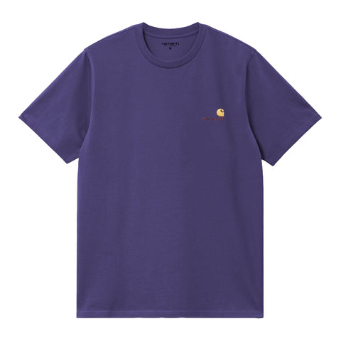 Carhartt Wip T-Shirt da uomo manica corta American Script viola