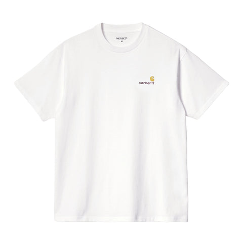 Carhartt Wip Men's Short Sleeve American Script T-Shirt White
