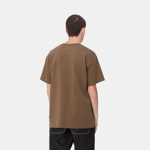 Carhartt Wip T-Shirt da uomo manica corta Chase Marrone