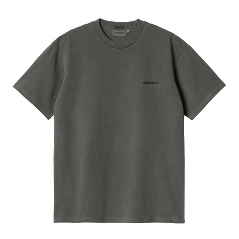 Carhartt Wip Men's T-Shirt Short Sleeve Duster Script Black