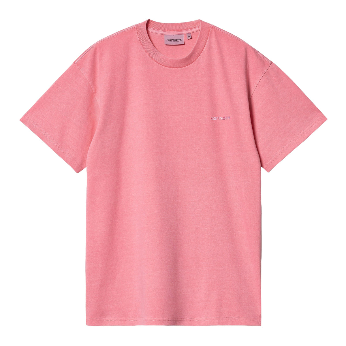 Carhartt Wip Men's T-Shirt Short Sleeve Duster Script Pink