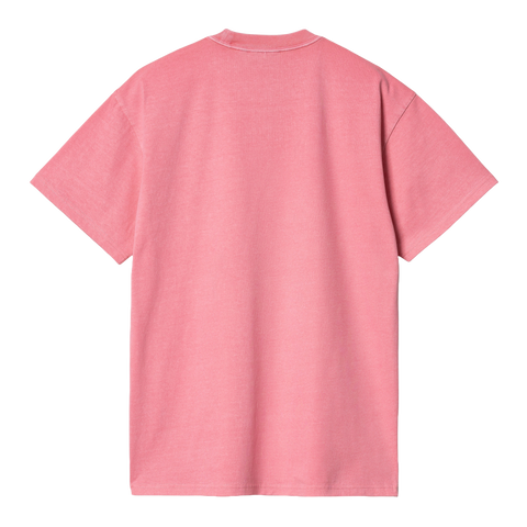 Carhartt Wip Men's T-Shirt Short Sleeve Duster Script Pink