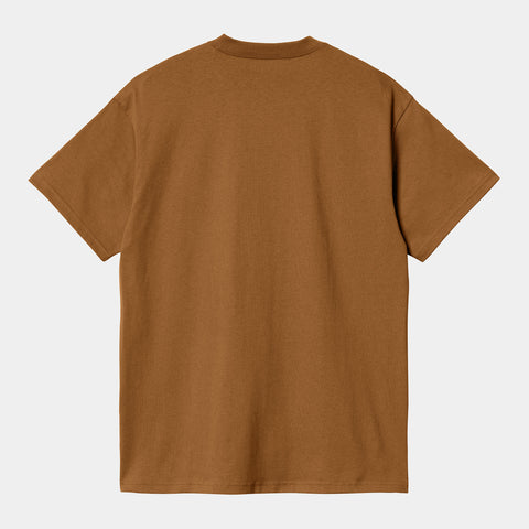 Carhartt Wip Herren-Kurzarm-T-Shirt mit Feldtasche