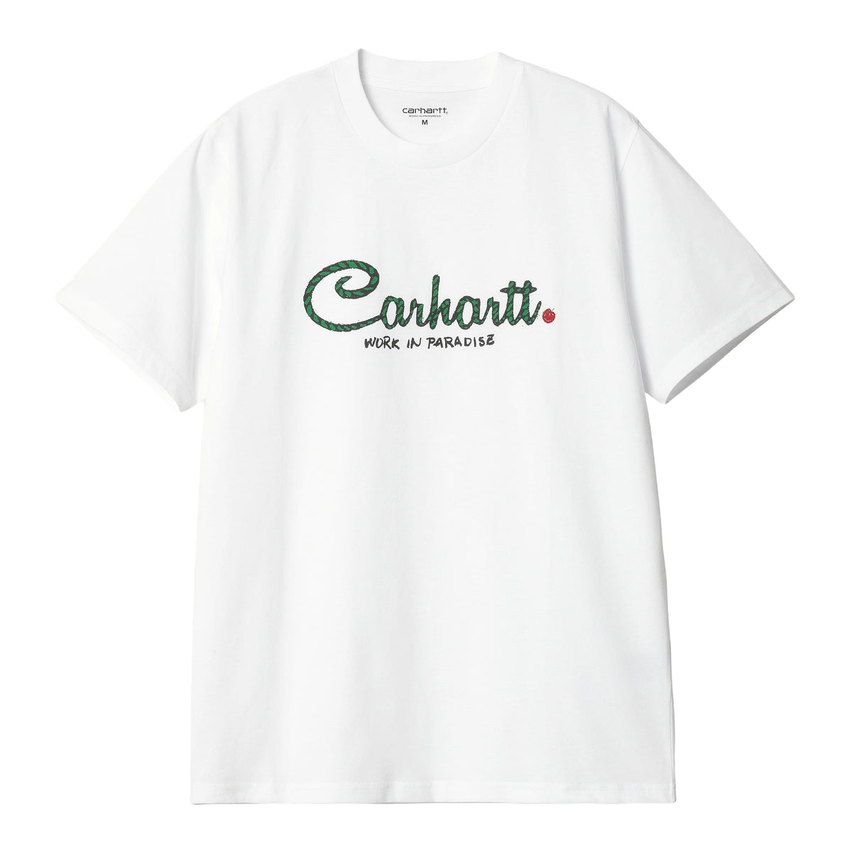 Carhartt Wip T-Shirt Uomo Paradise Script Bianca I033948-02XX