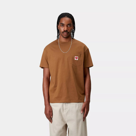 Carhartt Wip Men's T-Shirt Short Sleeve Pocket Heart