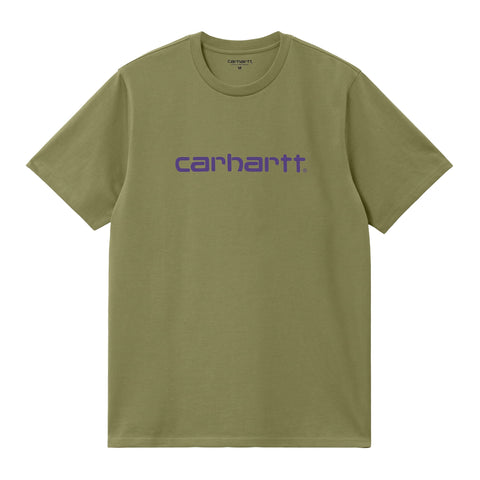 Carhartt Wip T-Shirt da Uomo manica corta Script verde