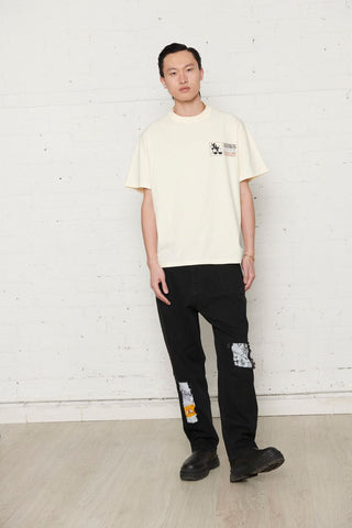 Pas De Mer T-Shirt da uomo manica corta Rodeo panna