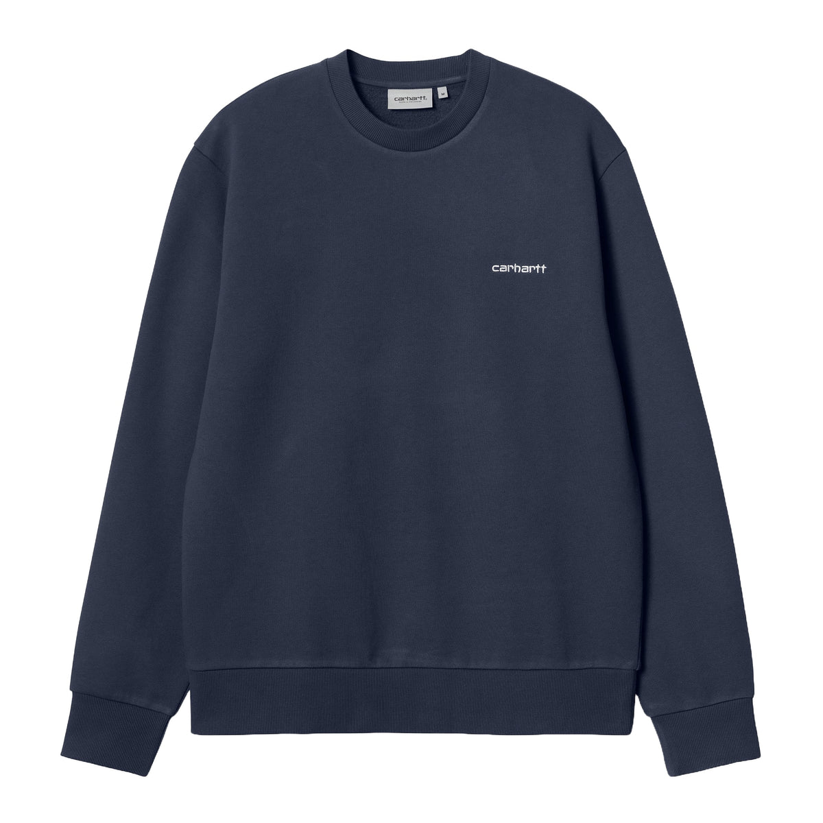 Carhartt Wip Felpa girocollo da uomo Script Embroidery Blu