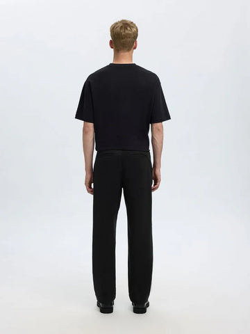 Selected Harry Men's Black Twill Cotton Trousers