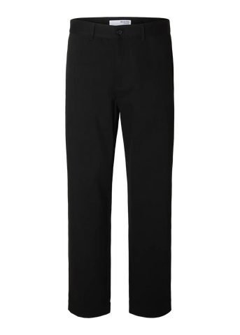 Selected Harry Men's Black Twill Cotton Trousers