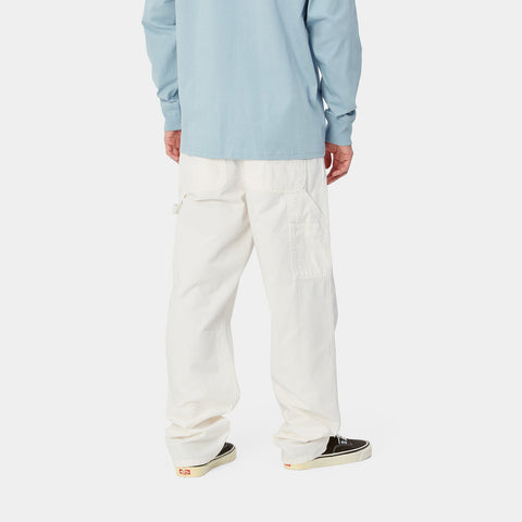 Carhartt Wip men's Single Knee trousers in white