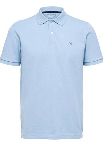 Selected Dante Celeste Short Sleeve Men's Polo