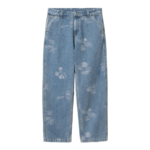 Carhartt Wip Men's Jeans Blue Stamp