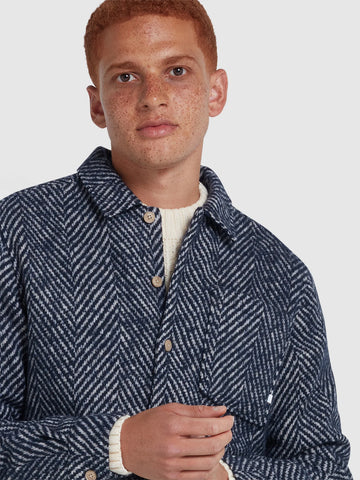 Farah Camicia da uomo Davies Chevron Blu