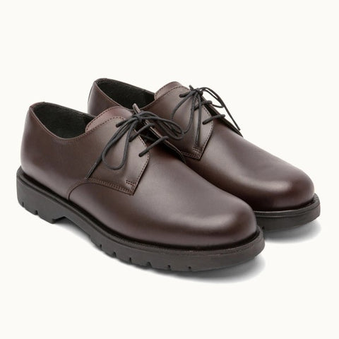 Kleman Dormance P1 men's leather derby shoes burgundy