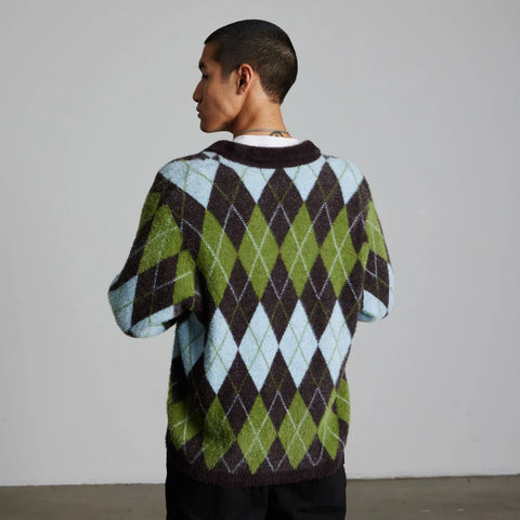 Huf Cardigan con bottoni da uomo Cooper Mohair