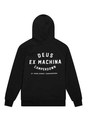 Deus Ex Machina Felpa da uomo con cappuccio Camperdown Address nero