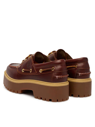 Timberland Scarpa da Barca con Plateau Stone Street da Donna in marrone
