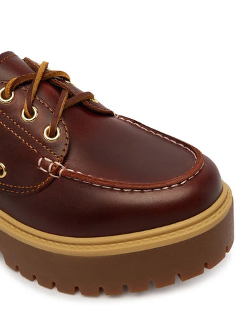 Timberland Scarpa da Barca con Plateau Stone Street da Donna in marrone