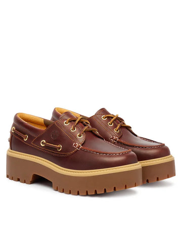 Timberland Scarpa da Barca con Plateau Stone Street da Donna in marrone