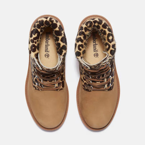 Timberland Scarponcino Leopard 6-Inch Premium da Donna in beige