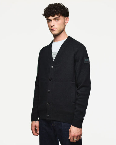Weekend Offender Cardigan in lana da uomo Lauda nero