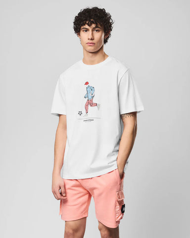 Weekend Offender T-Shirt da uomo manica corta Biskra bianca
