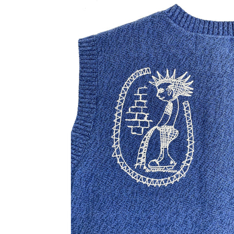 Pas De Mer Giler con bottoni da uomo Doily blue