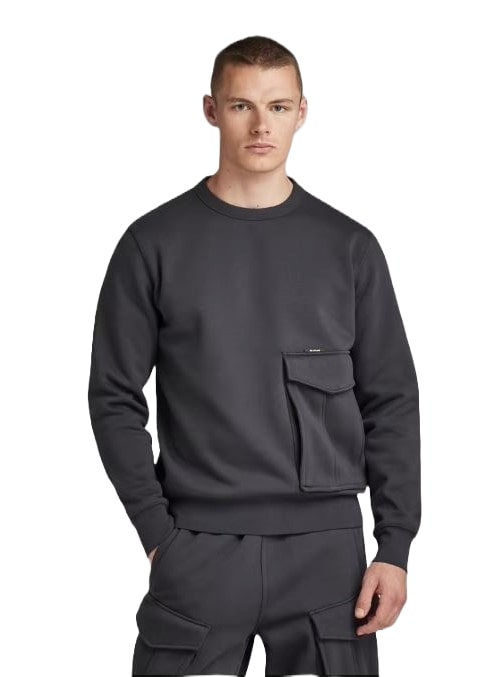 G-Star Men's Gray Cargo Crewneck Sweatshirt