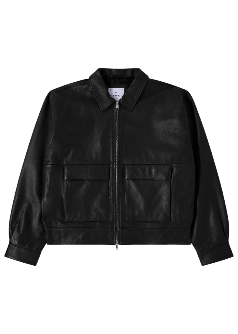 Edwin Giacca in pelle da uomo Dogma nera