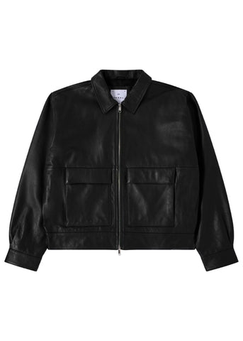 Edwin Giacca in pelle da uomo Dogma nera