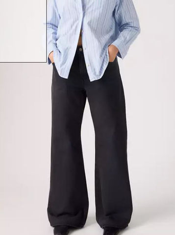 Jeans largo da donna Loose Boot nero