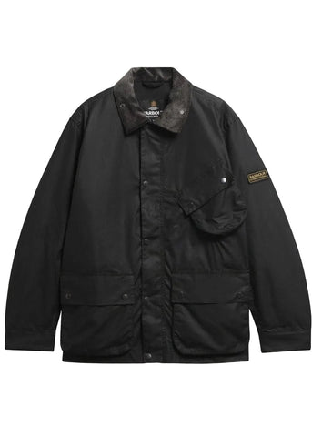 Barbour International Giacca cerata da uomo Brake Line nera