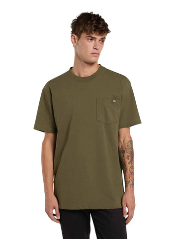Dickies T-Shirt da uomo con taschino Pocket verde