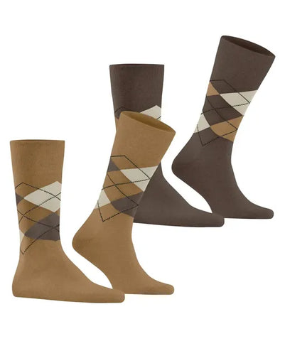 Burlington Calze Uomo Everyday Argyle 2-Pack multicolor